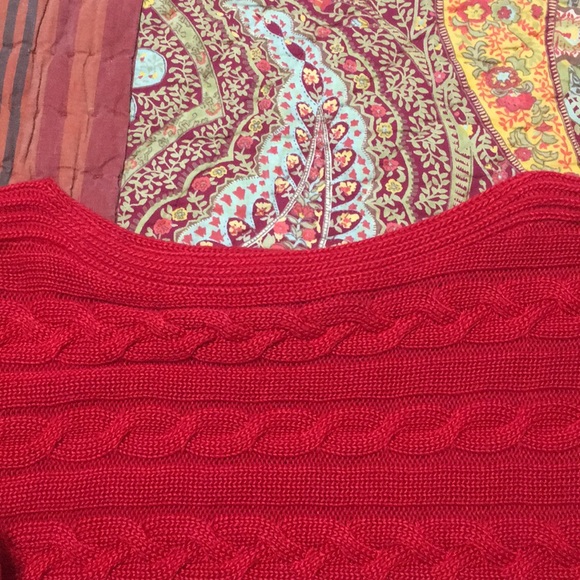 Ralph Lauren Red Cable Knit Sweater - Picture 6 of 8